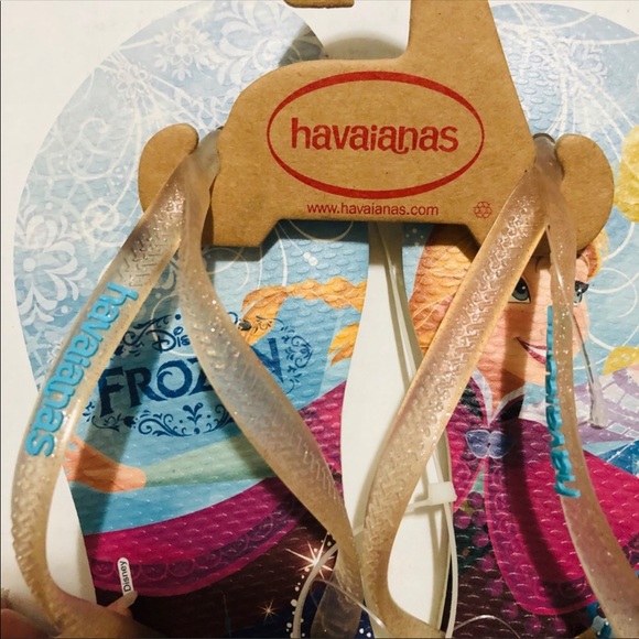 Havaianas flip flops Disney Frozen print Anna Elsa NEW with tags - Picture 3 of 6